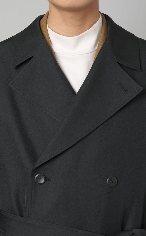 ウールギャバワイドトレンチコート