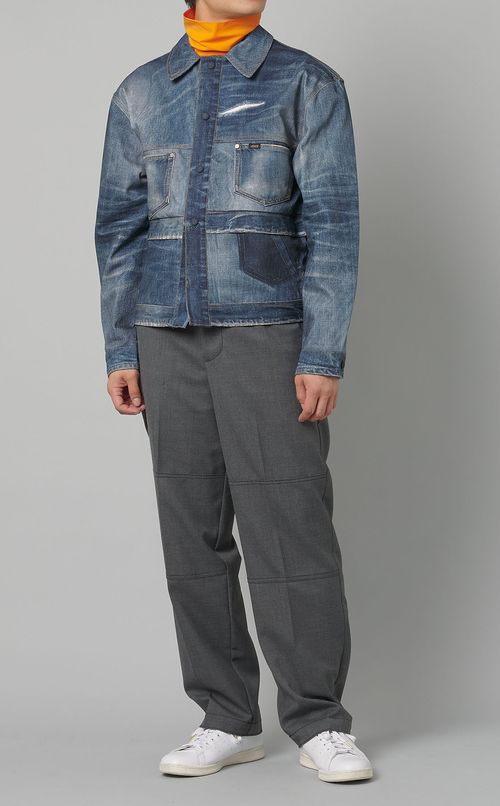 デニムプリントジャケット