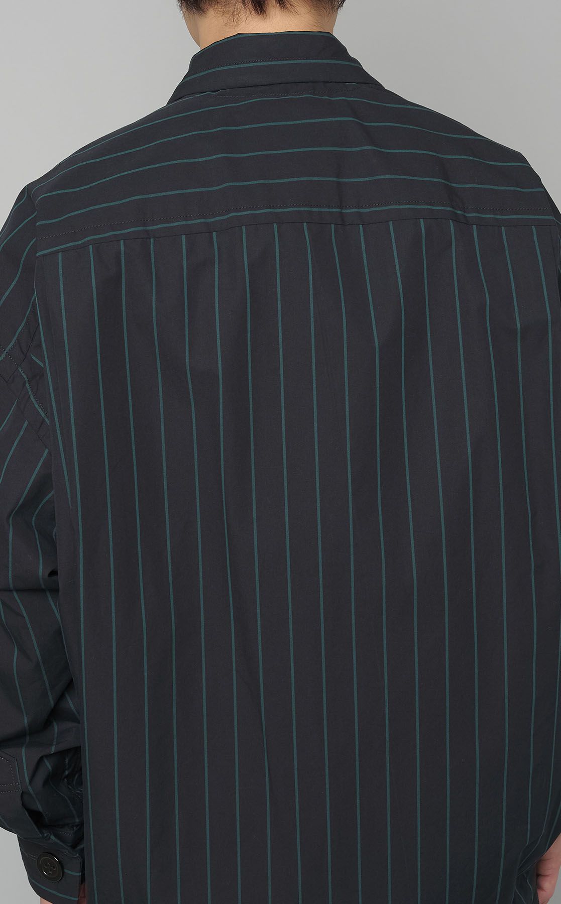 Mahina ブラック/カラーストライプ　メンズ Maison MIHARA YASUHIRO｜ストライプシャツ