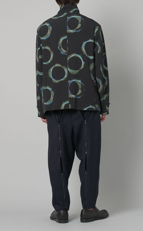 リングプリントスタンドカラーブルゾン