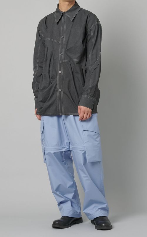 オーバーダイコットンシャツ