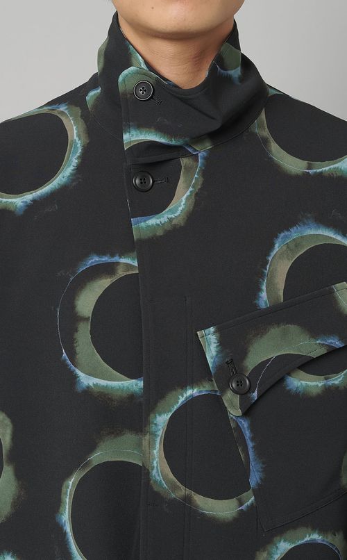 リングプリントスタンドカラーブルゾン