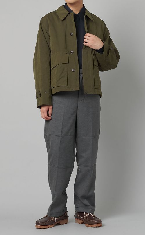 バックジッパーシャツ