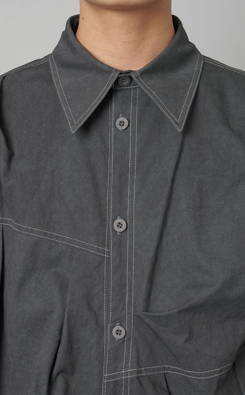 オーバーダイコットンシャツ