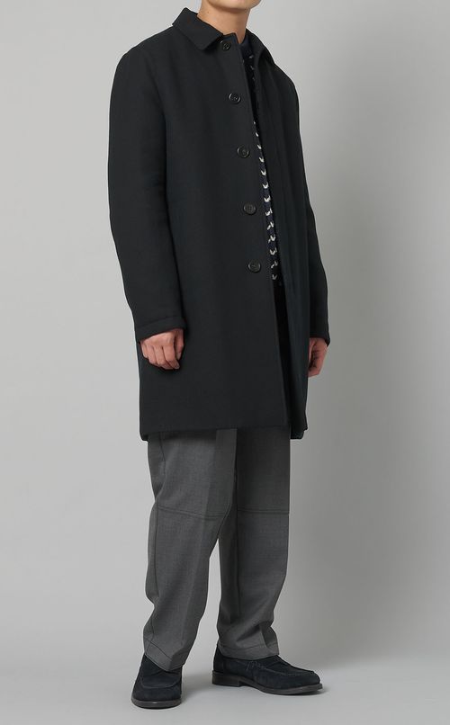 ステンカラー中綿コート