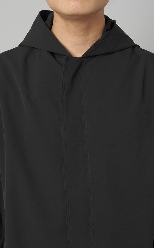 ストレッチワッシャーフードポンチョ