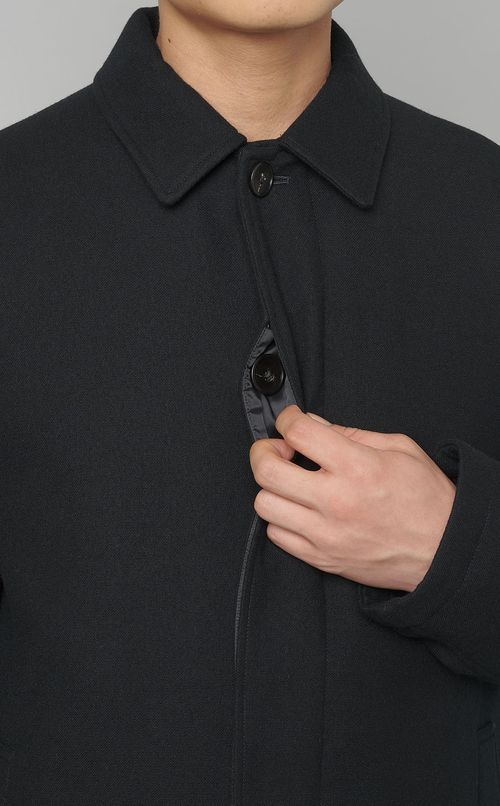 ステンカラー中綿コート