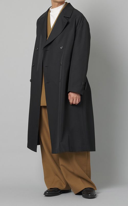 ウールギャバワイドトレンチコート