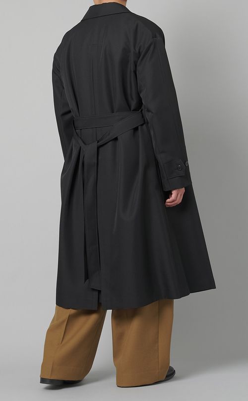 ウールギャバワイドトレンチコート