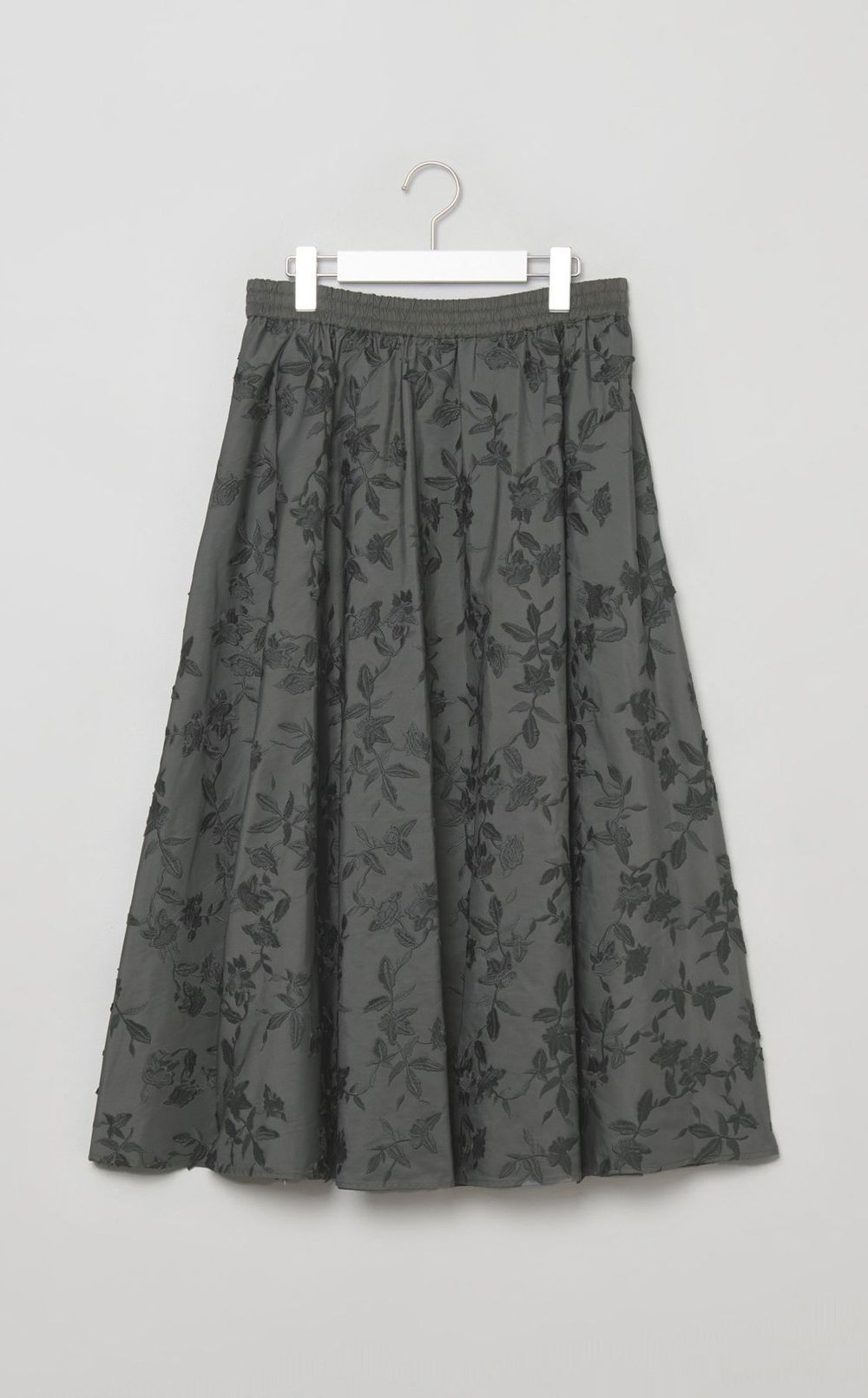 フラワーエンブロイダリーギャザースカート