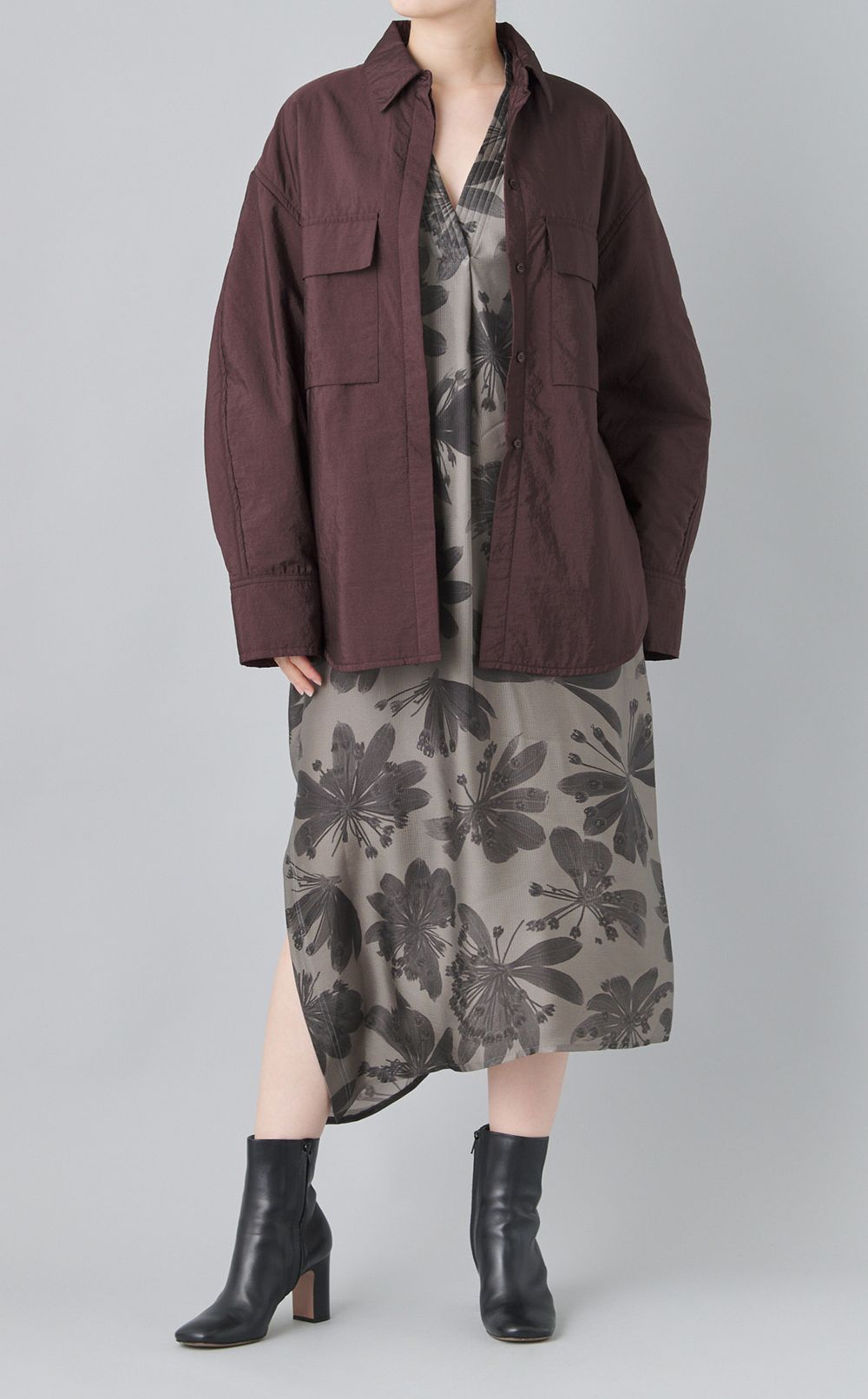 フラワープリントワンピース