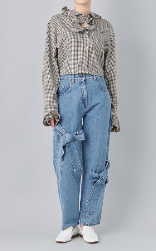 リボンデニムパンツ
