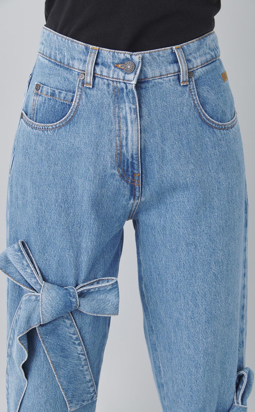 リボンデニムパンツ