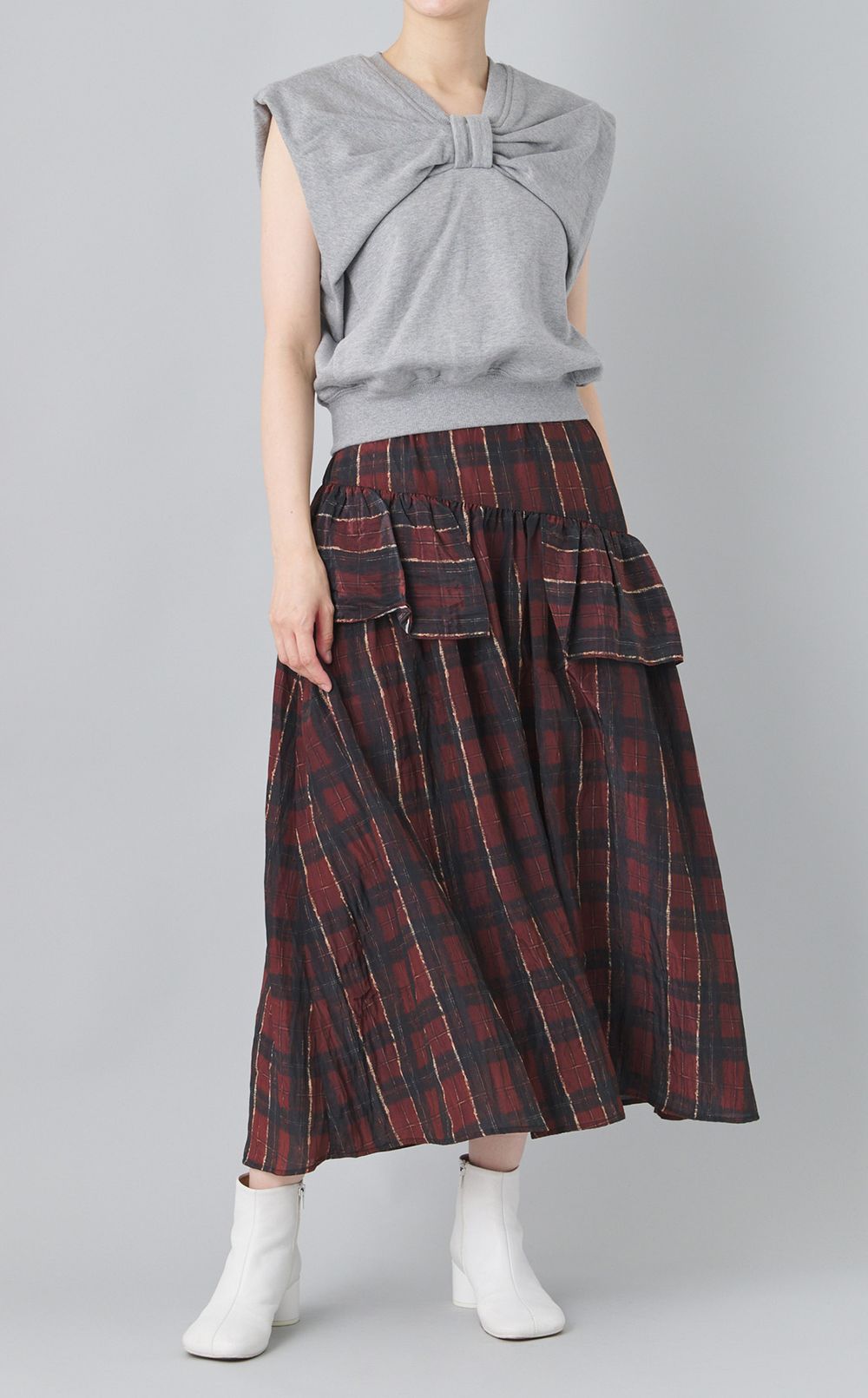 リボンドレープカットプルオーバー