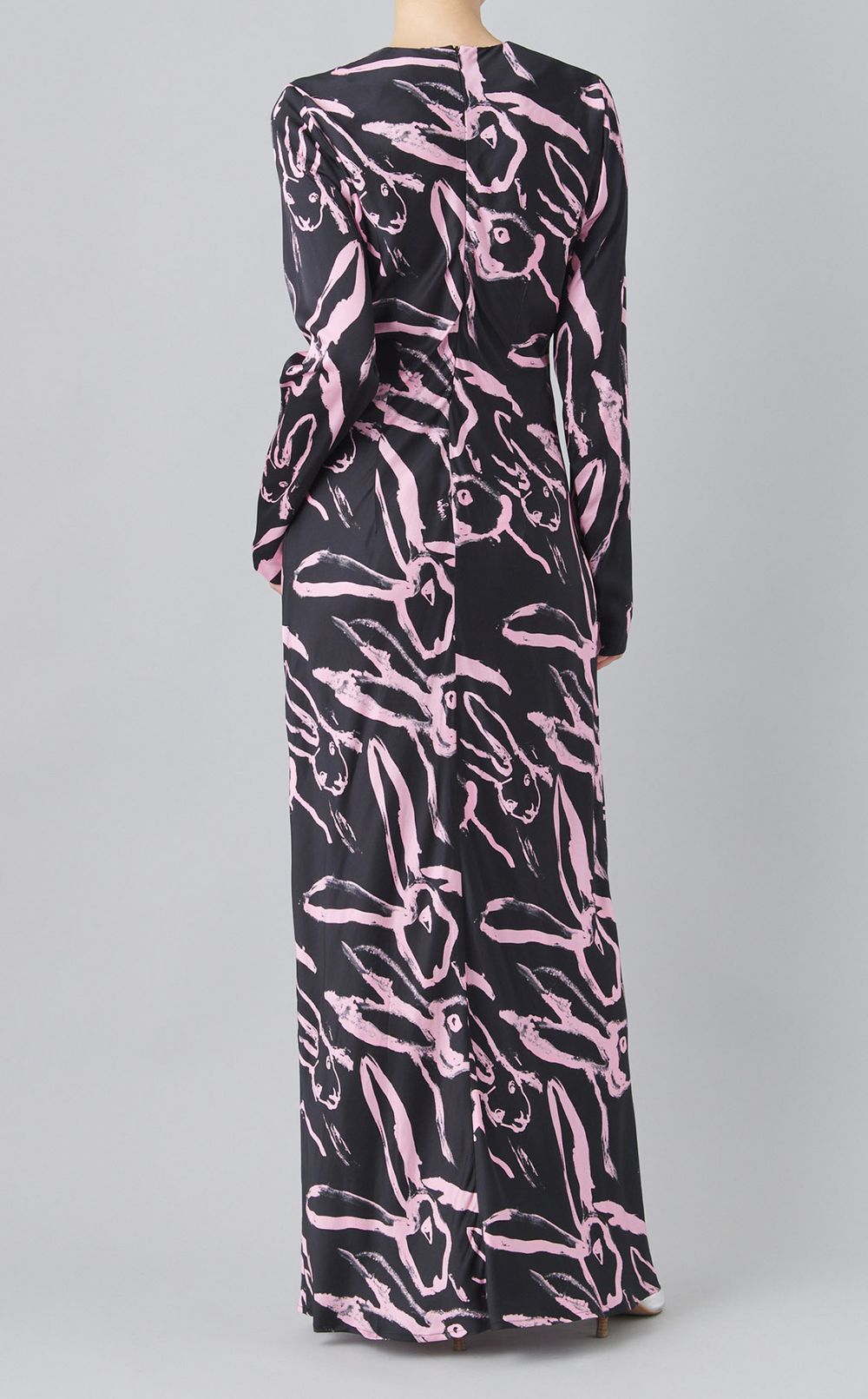 ラビットハンドプリントロングワンピース