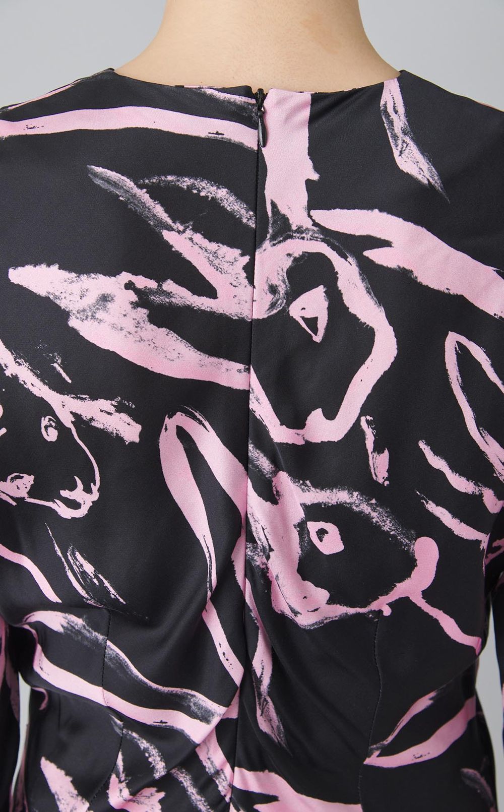 ラビットハンドプリントロングワンピース