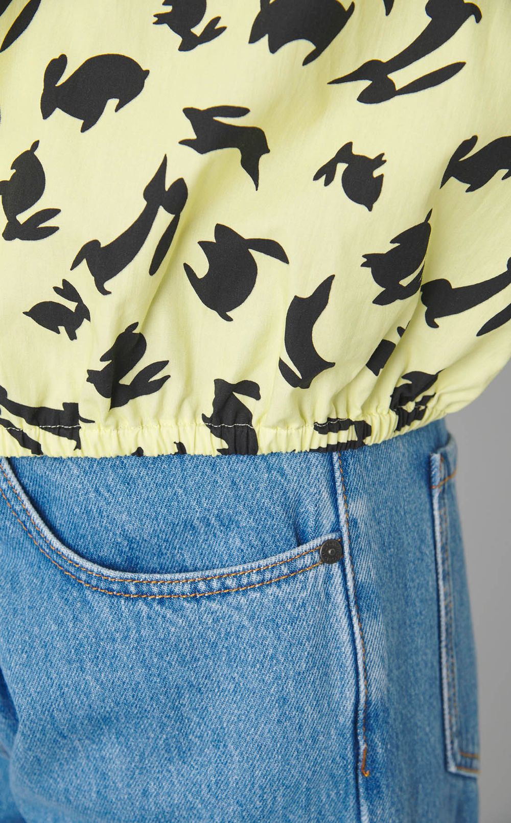 ラビットプリントシャツ