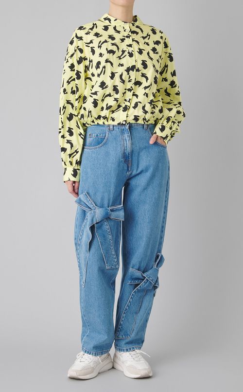 リボンデニムパンツ