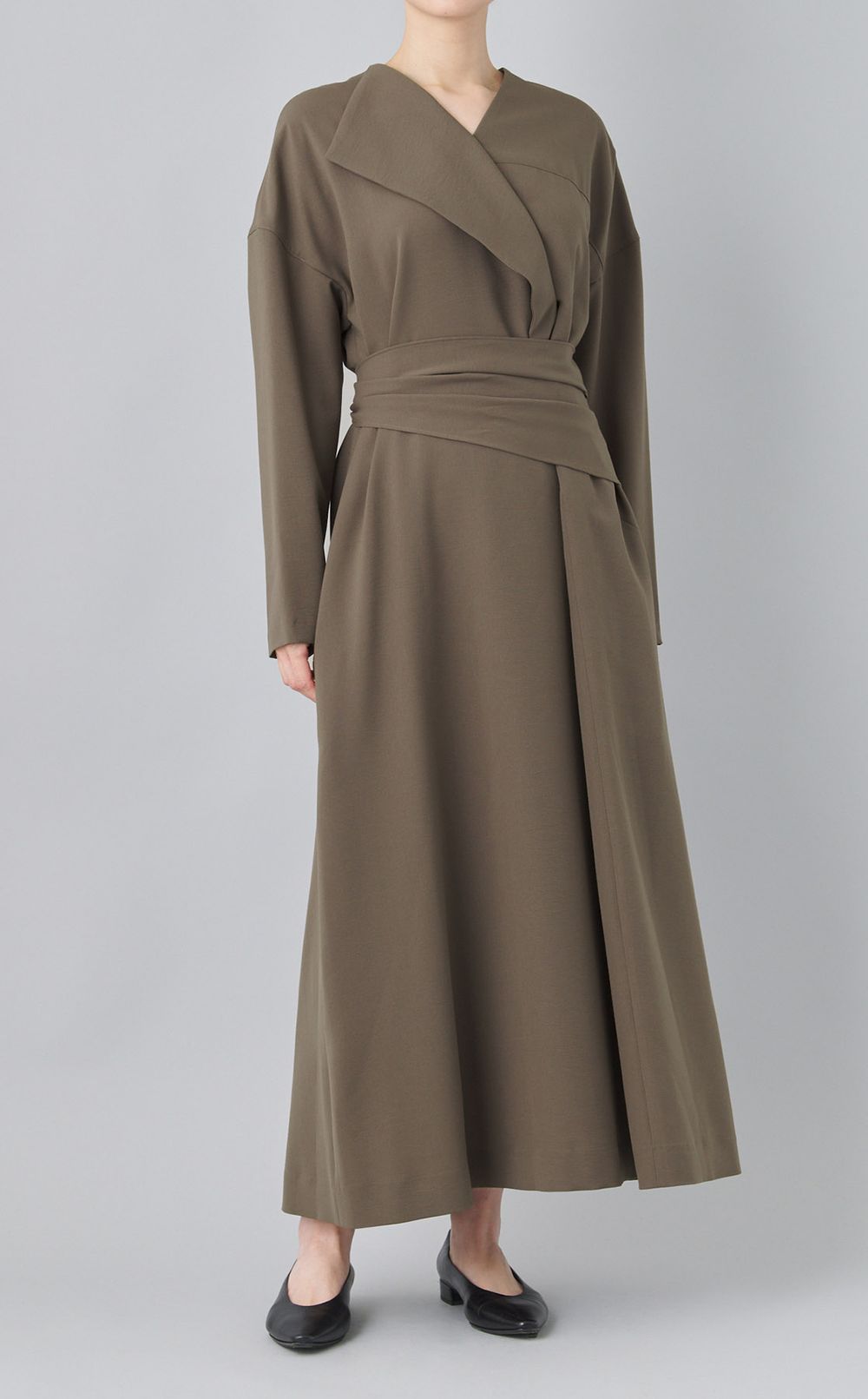 ラップウエストギャザーワンピース