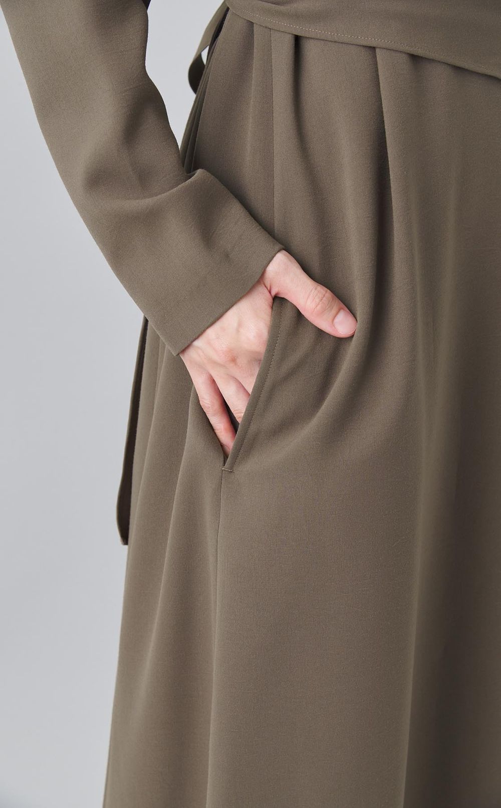 ラップウエストギャザーワンピース