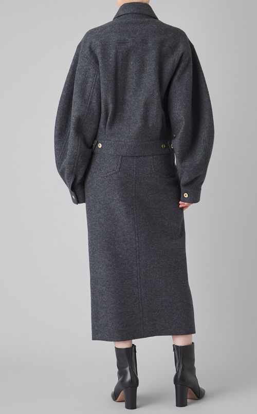 ウールボリュームスリーブショートブルゾン