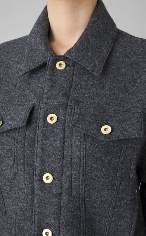 ウールボリュームスリーブショートブルゾン