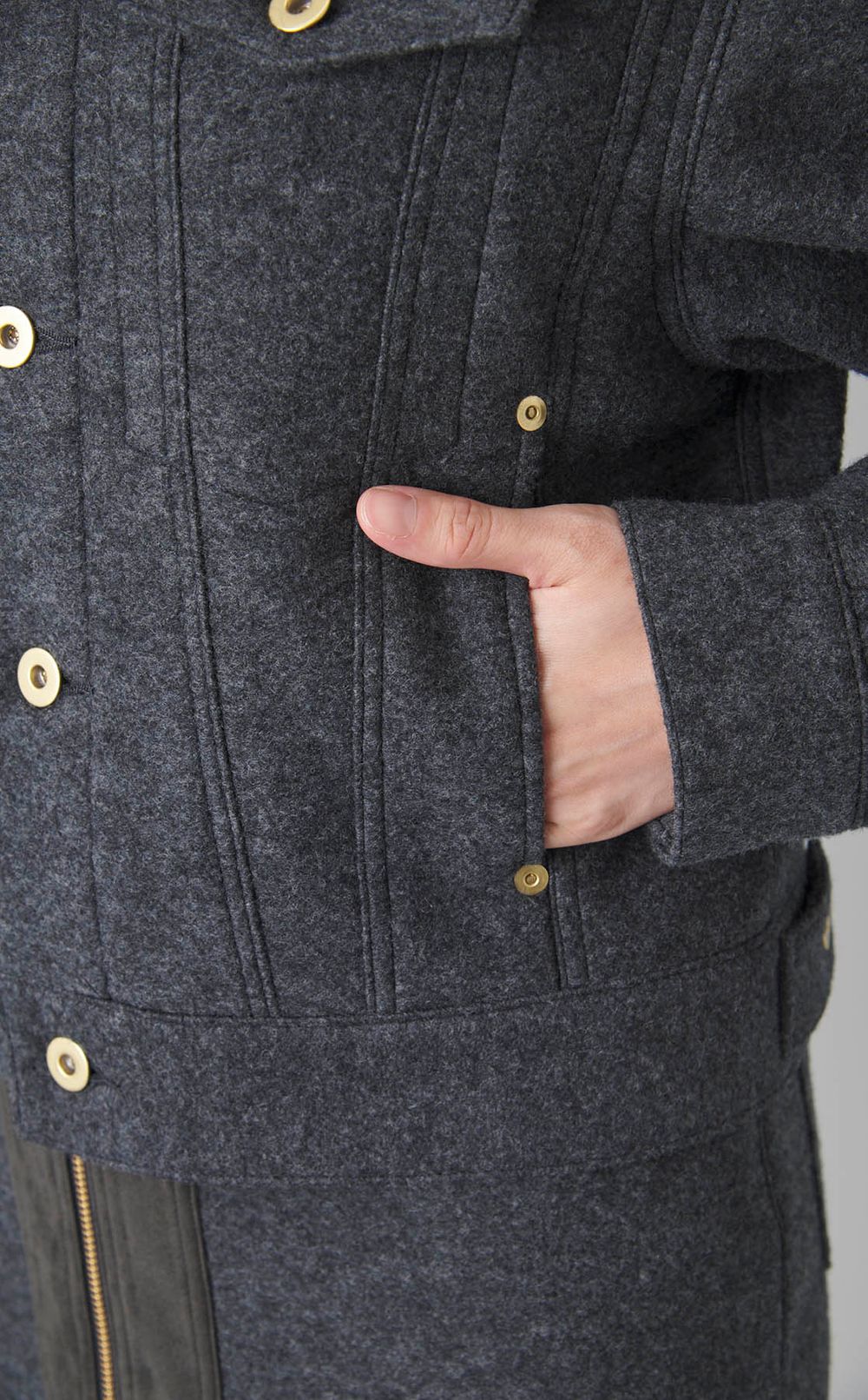 ウールボリュームスリーブショートブルゾン