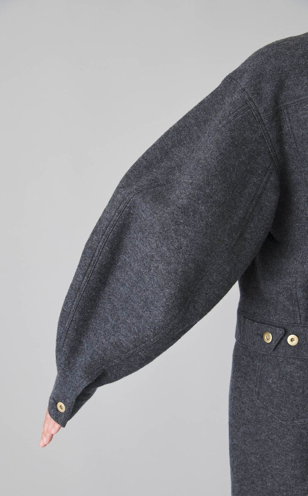 ウールボリュームスリーブショートブルゾン