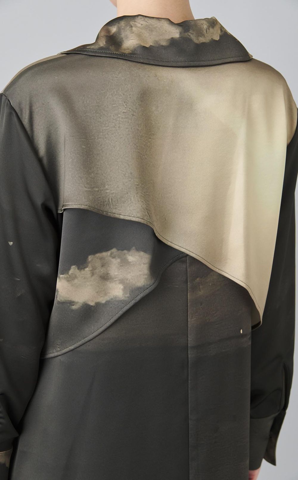 プリントウエストベルトワンピース