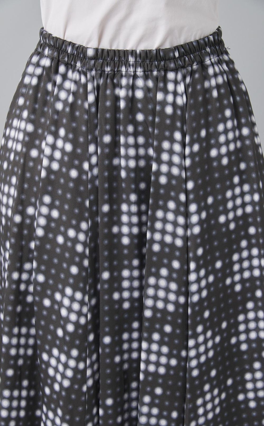 LEDチェックプリントギャザースカー卜