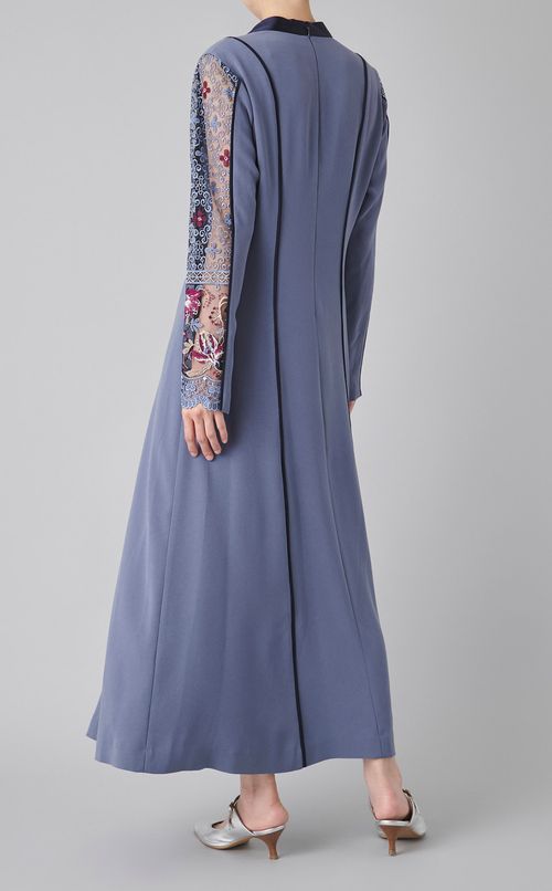 フラワーフレームレースドレス