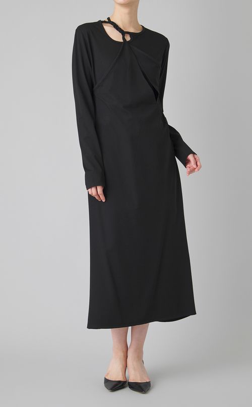 ツイストジャージーロングドレス