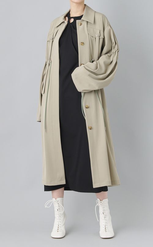 ギャザースリーブミリタリーコート