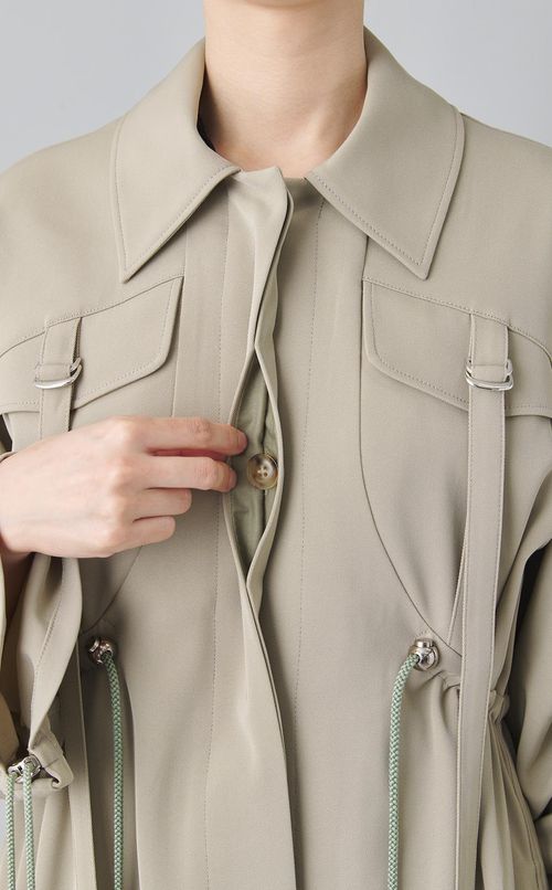 ギャザースリーブミリタリーコート