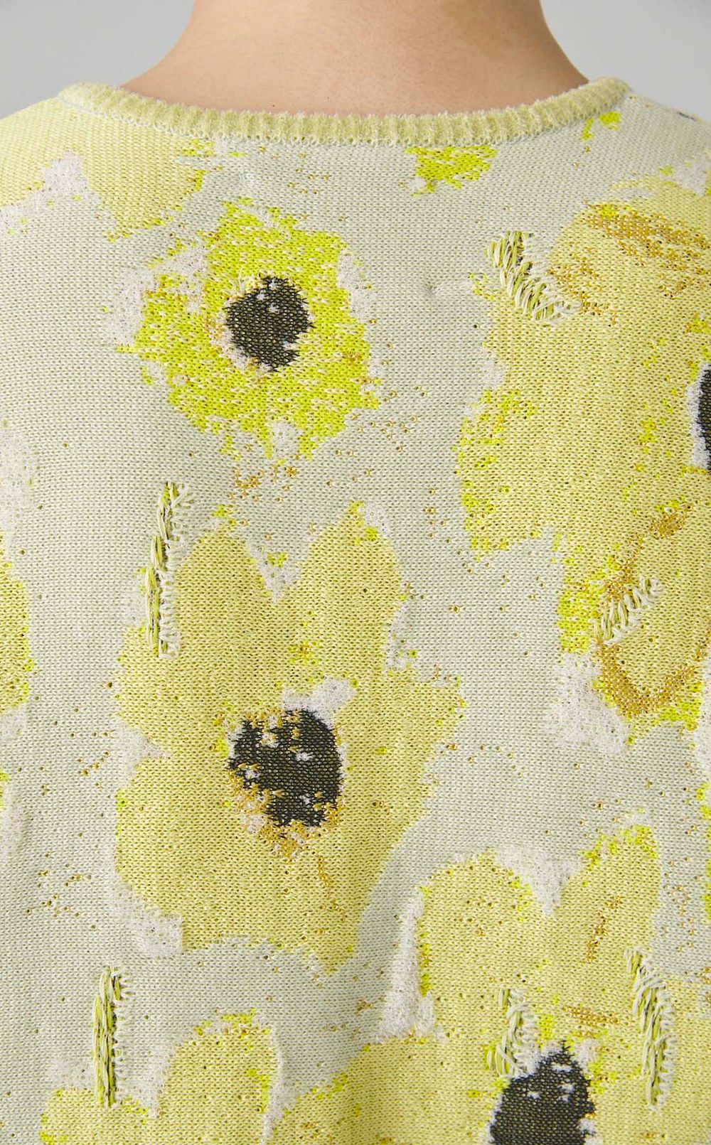 フラワージャガードノーカラージャケット