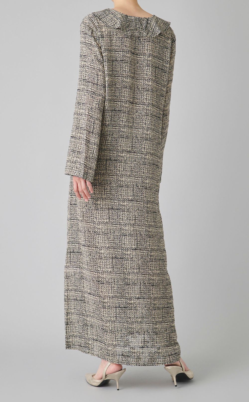 ツイルプリントフリルトリムワンピース