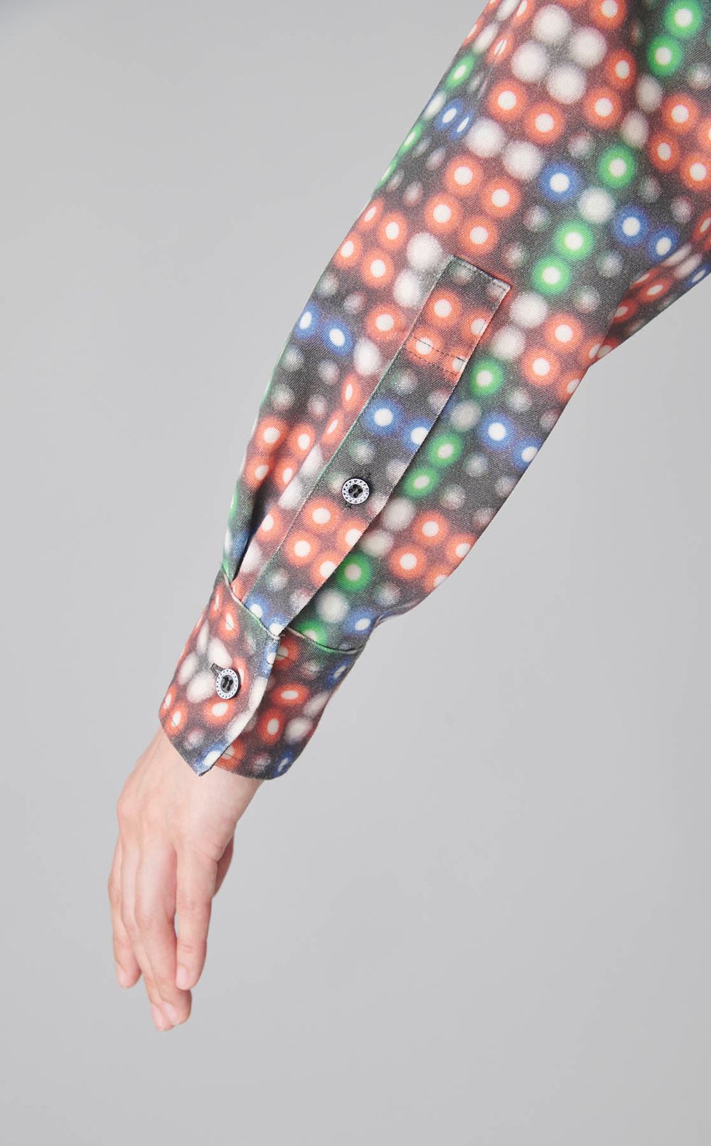 LEDチェックプリントシャツ