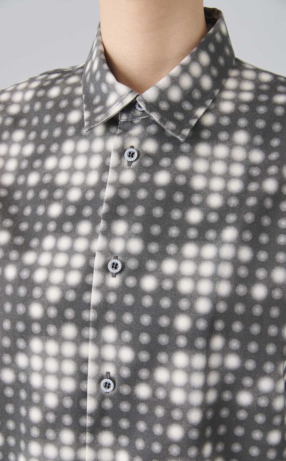 LEDチェックプリントシャツ