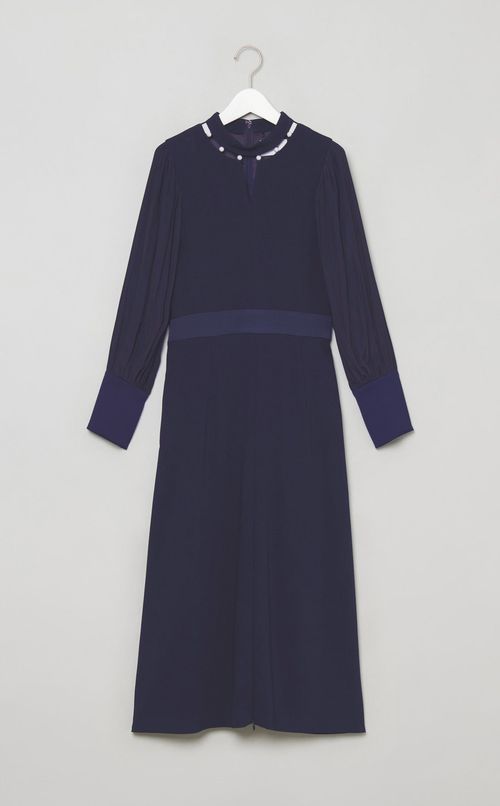 2wayネックパール付ドレス