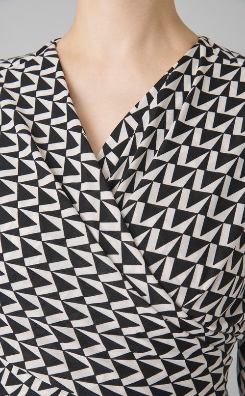 ジャージーストレッチカシュクールドレス