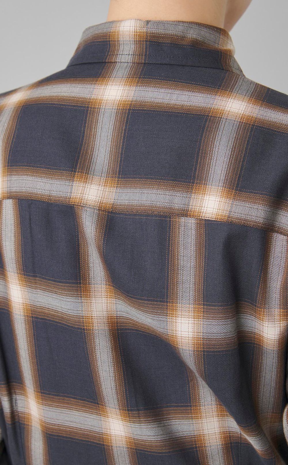 ツイルチェックシャツワンピース