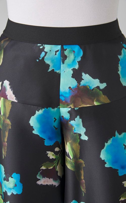 プリント切替フレアーパンツ