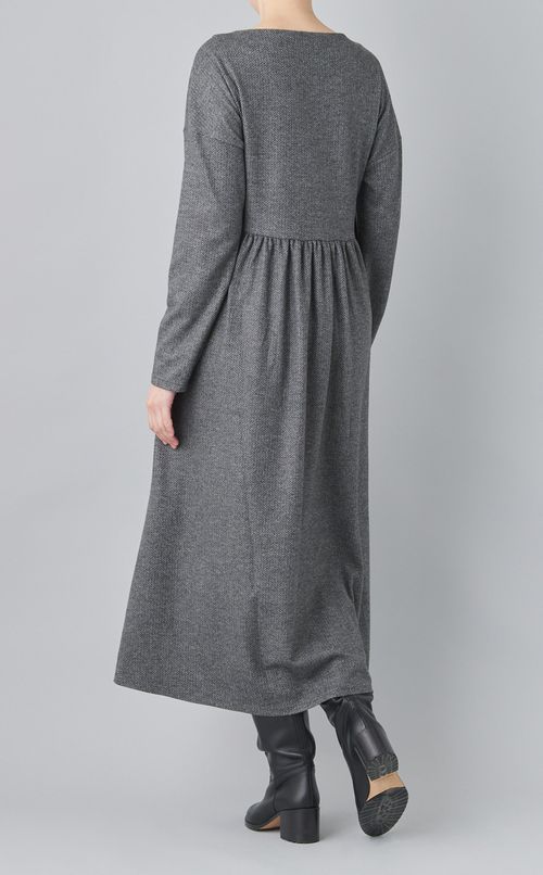 ヘリンボーンギャザーワンピース