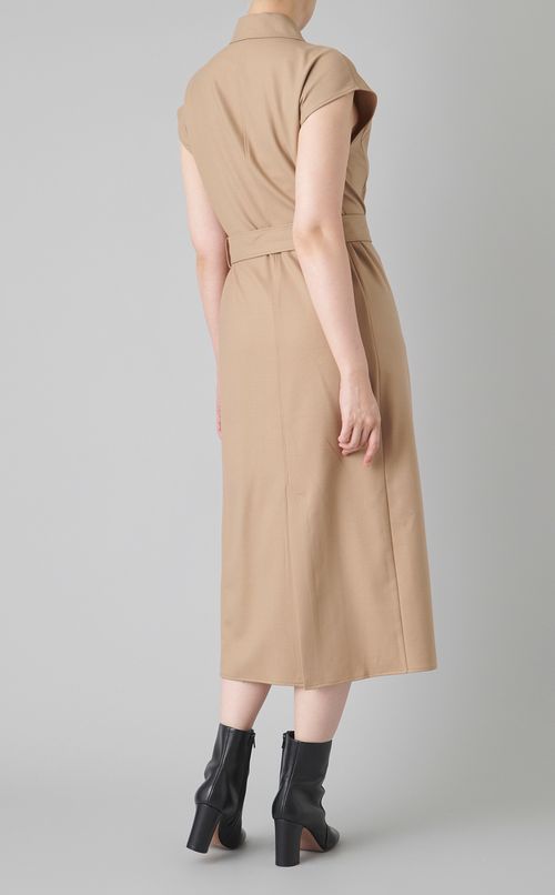 ウールフランネルベルトワンピース