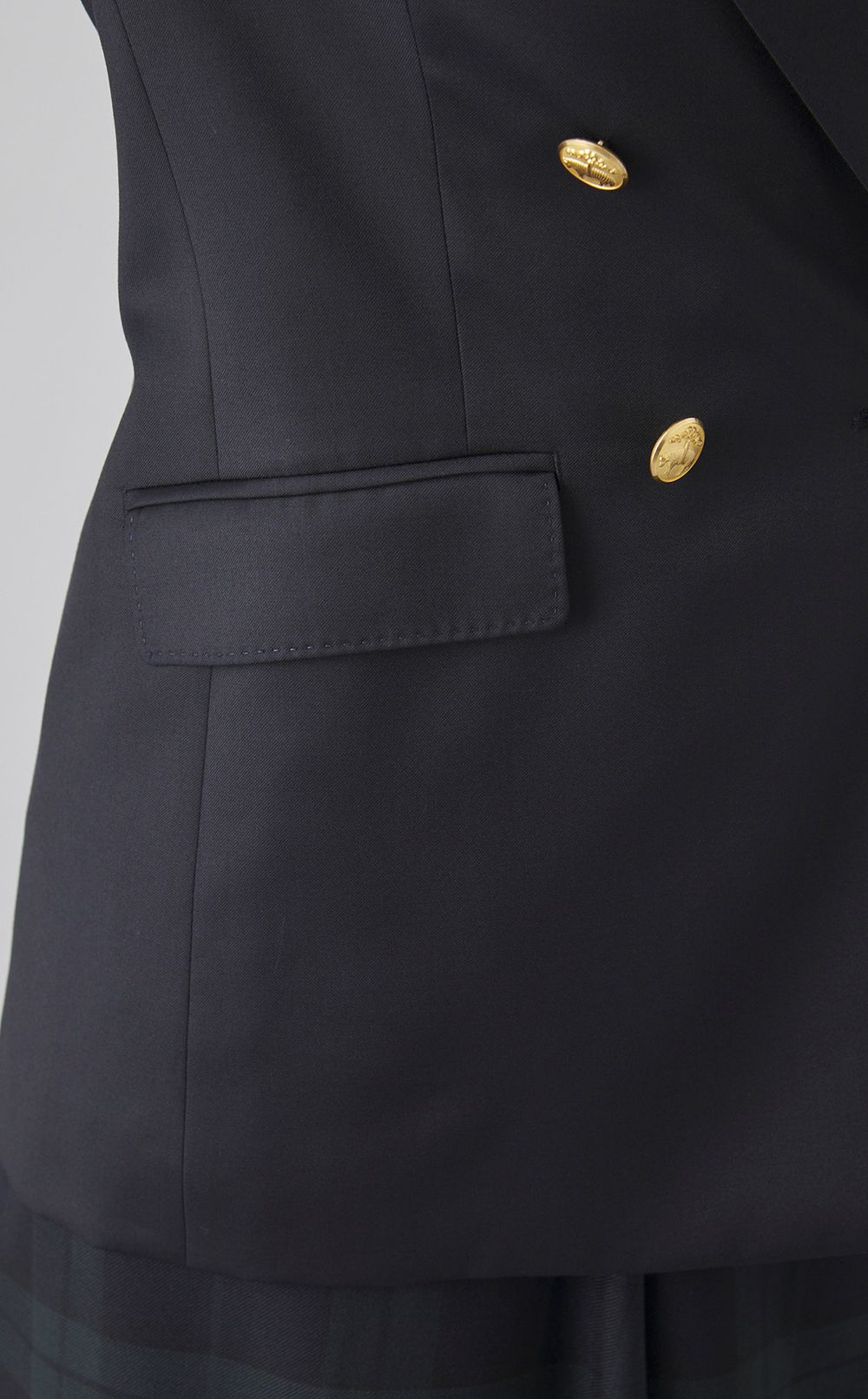 ウールツイルダブル4ボタンジャケット