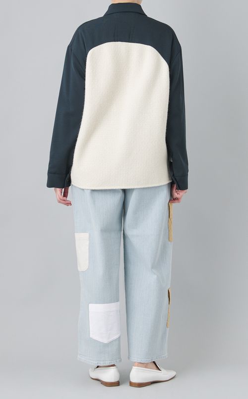 【reADdress】ツイードポケットシャツ