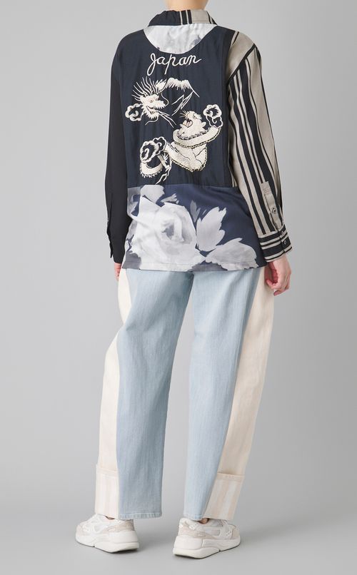 【reADdress】デニム切替パンツ