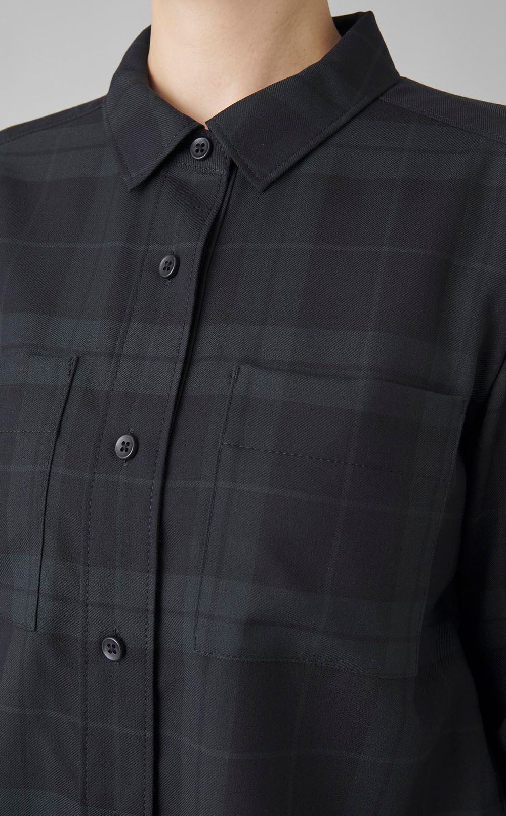 ブラックウォッチボックスシャツ