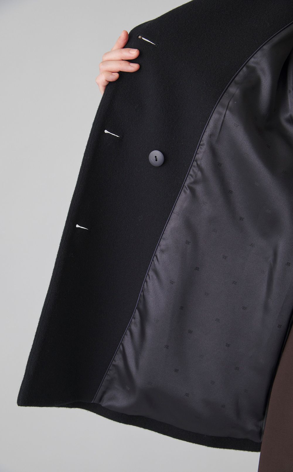 セミダブルスタンドカラーコート