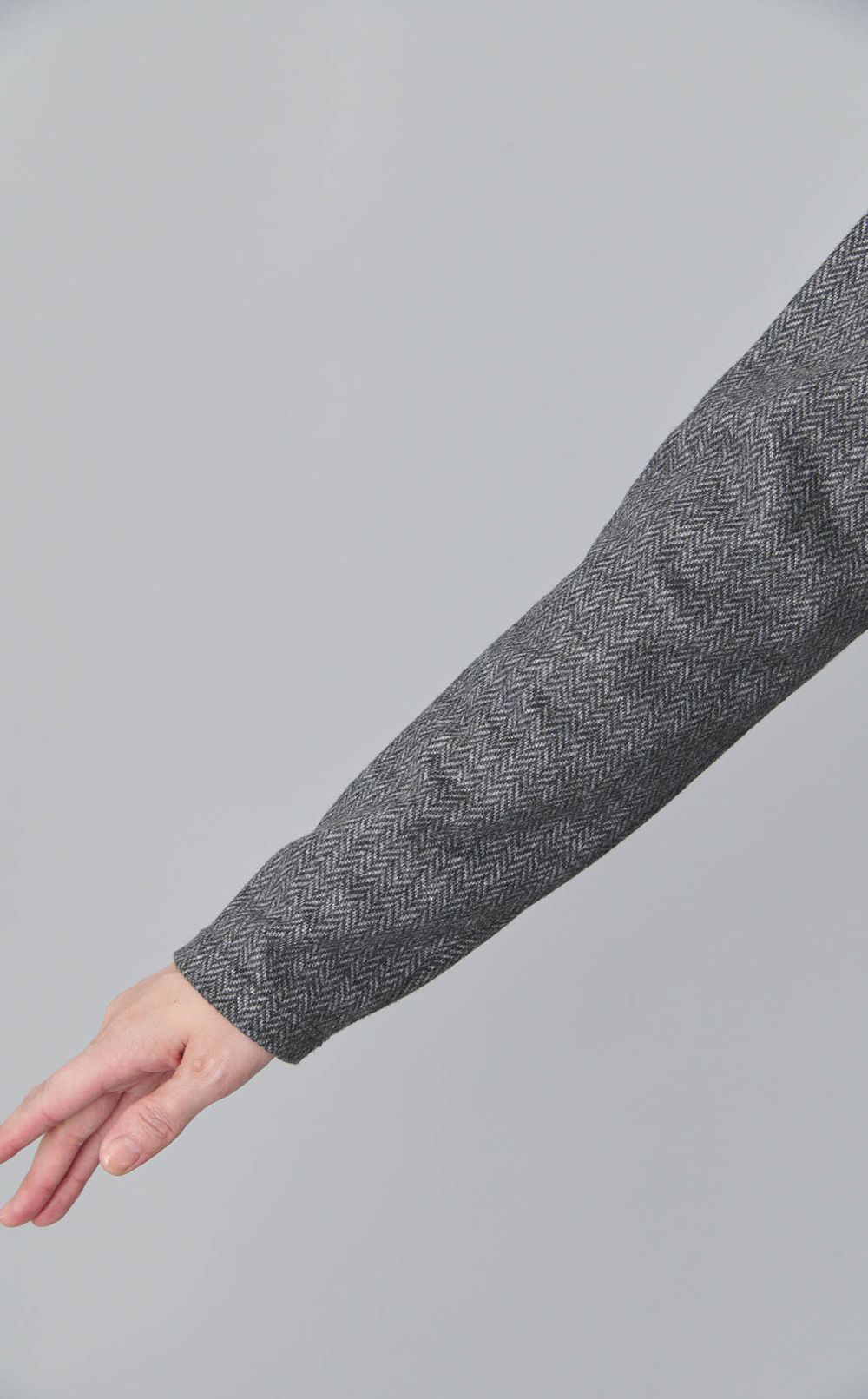 ヘリンボーンギャザーワンピース